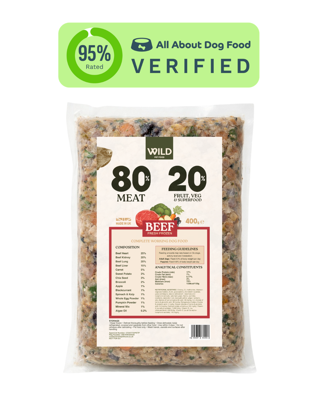 TRADE Beef 80:20 Fresh Frozen (400g Packs)