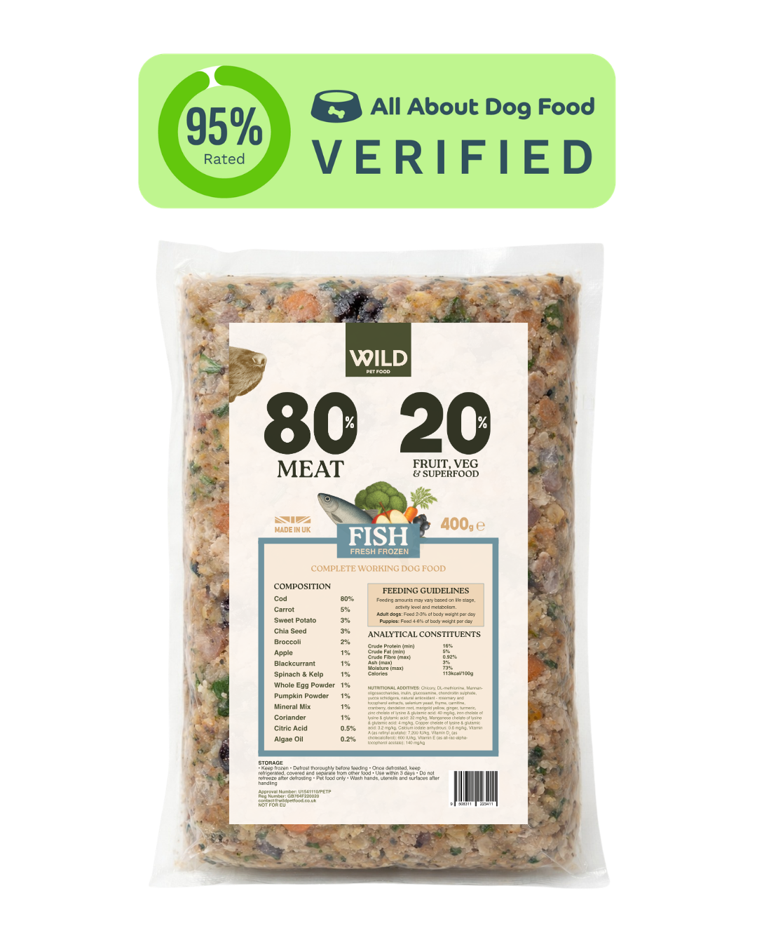 TRADE Fish 80:20 Fresh Frozen (400g Packs)