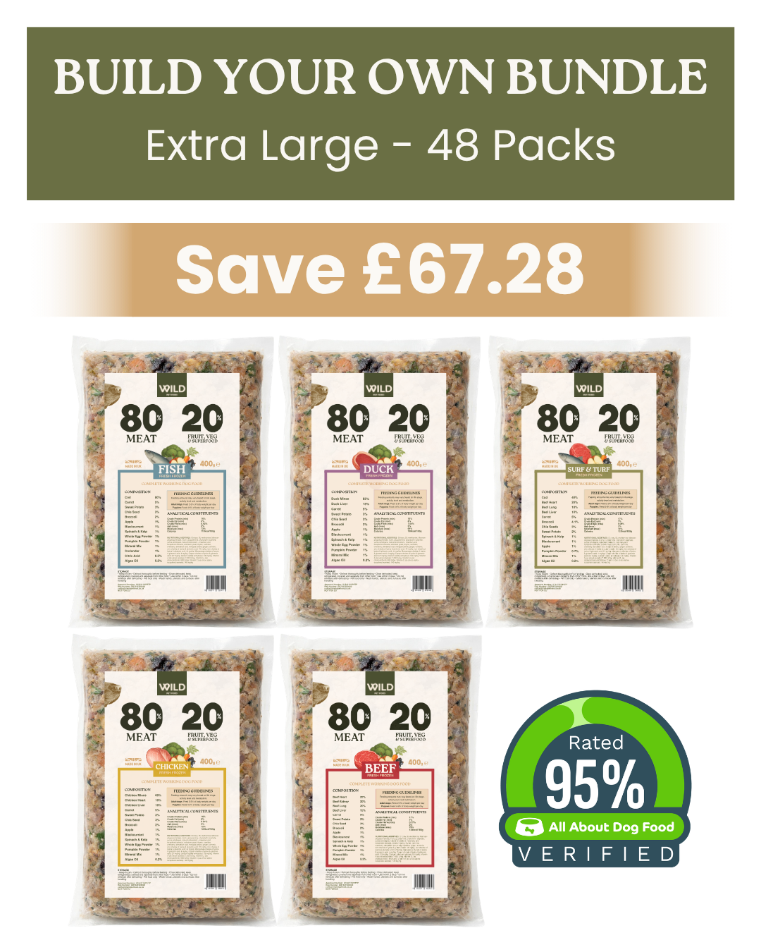 Extra Large Fresh Frozen Bundle (48 x 400g)