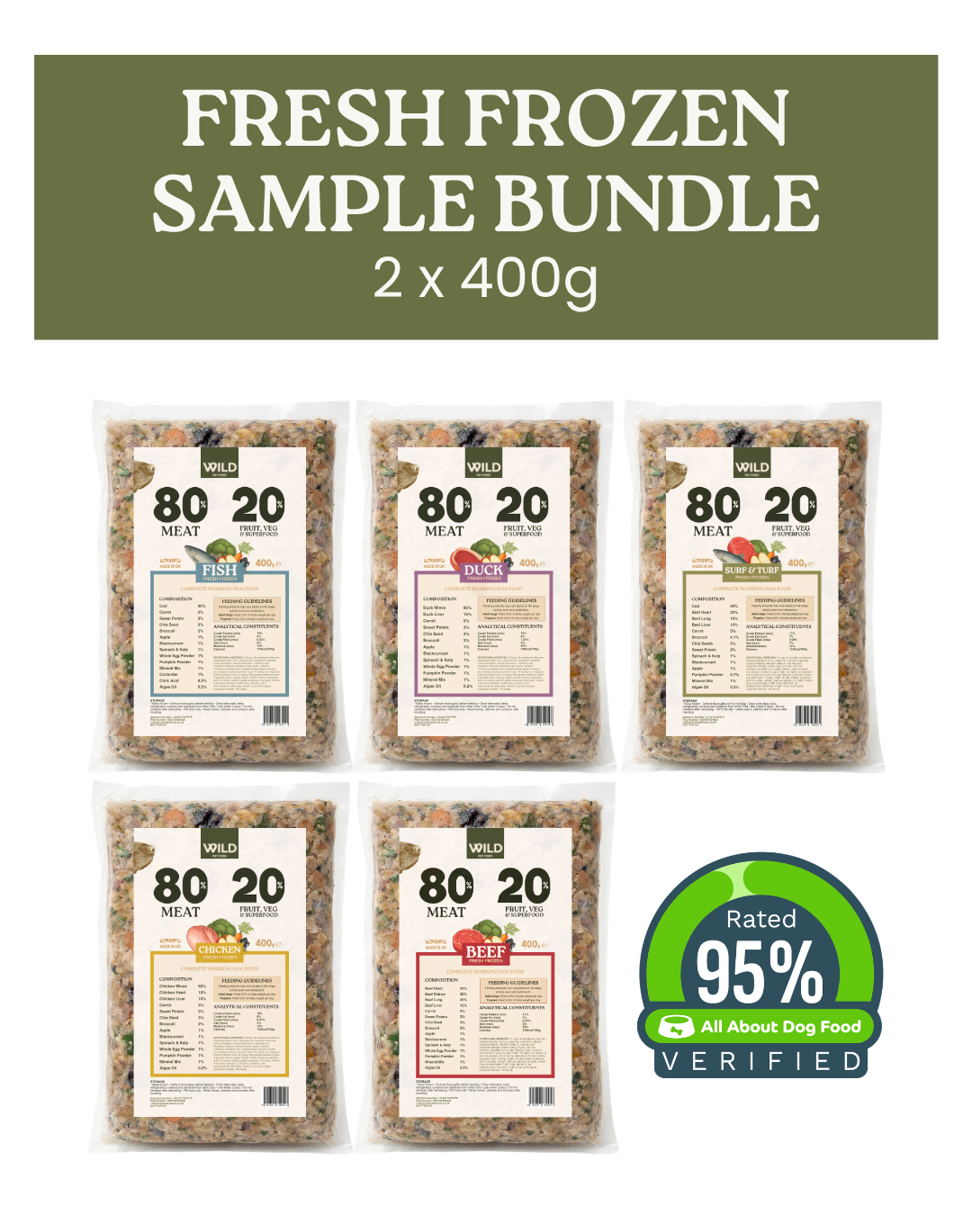 Fresh Frozen Sample Bundle (2 x 400g)