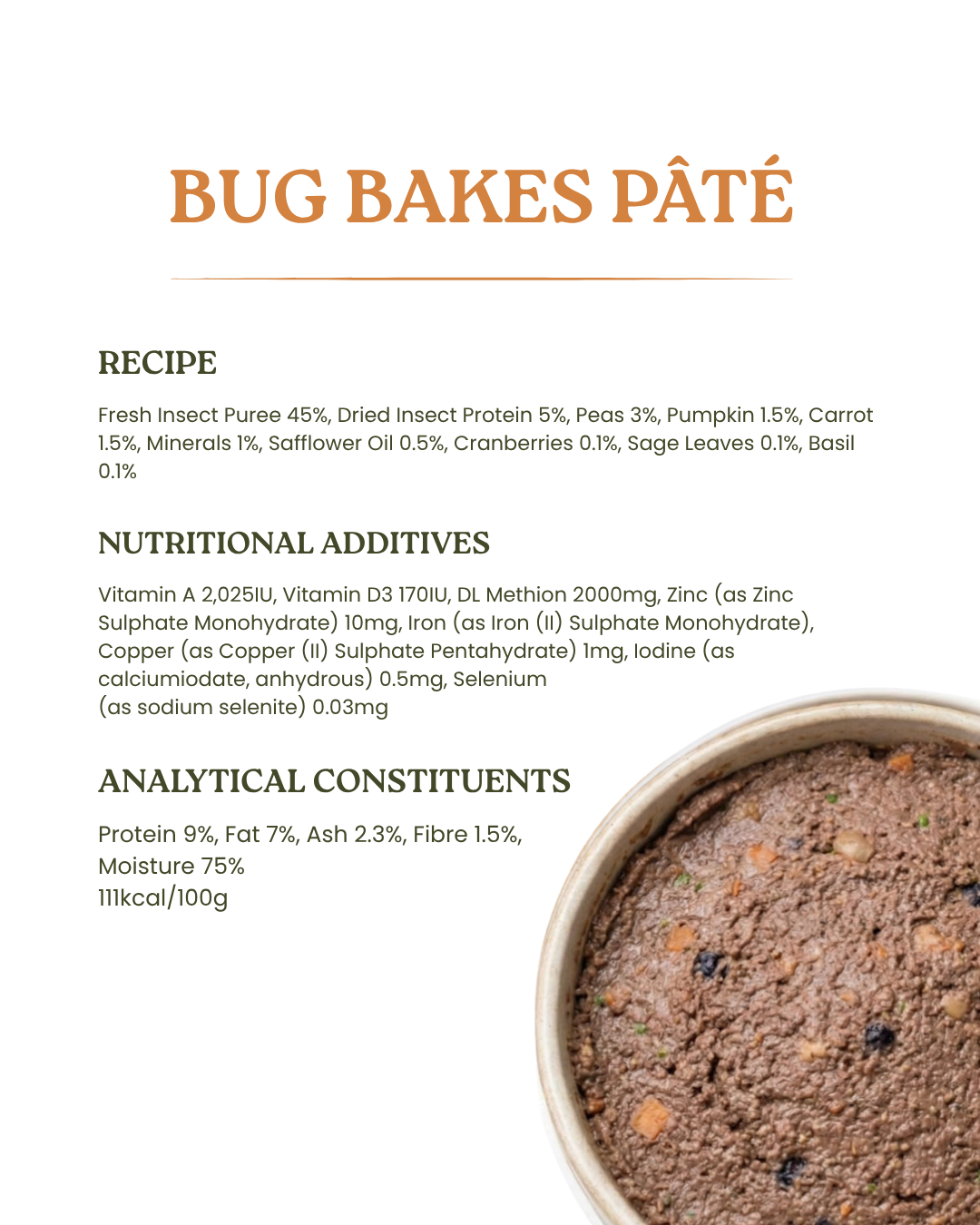TRADE Bug Bakes Hypoallergenic Paté