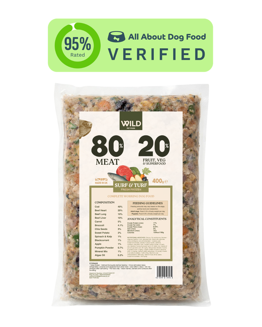 TRADE Surf & Turf 80:20 Fresh Frozen (400g Packs)